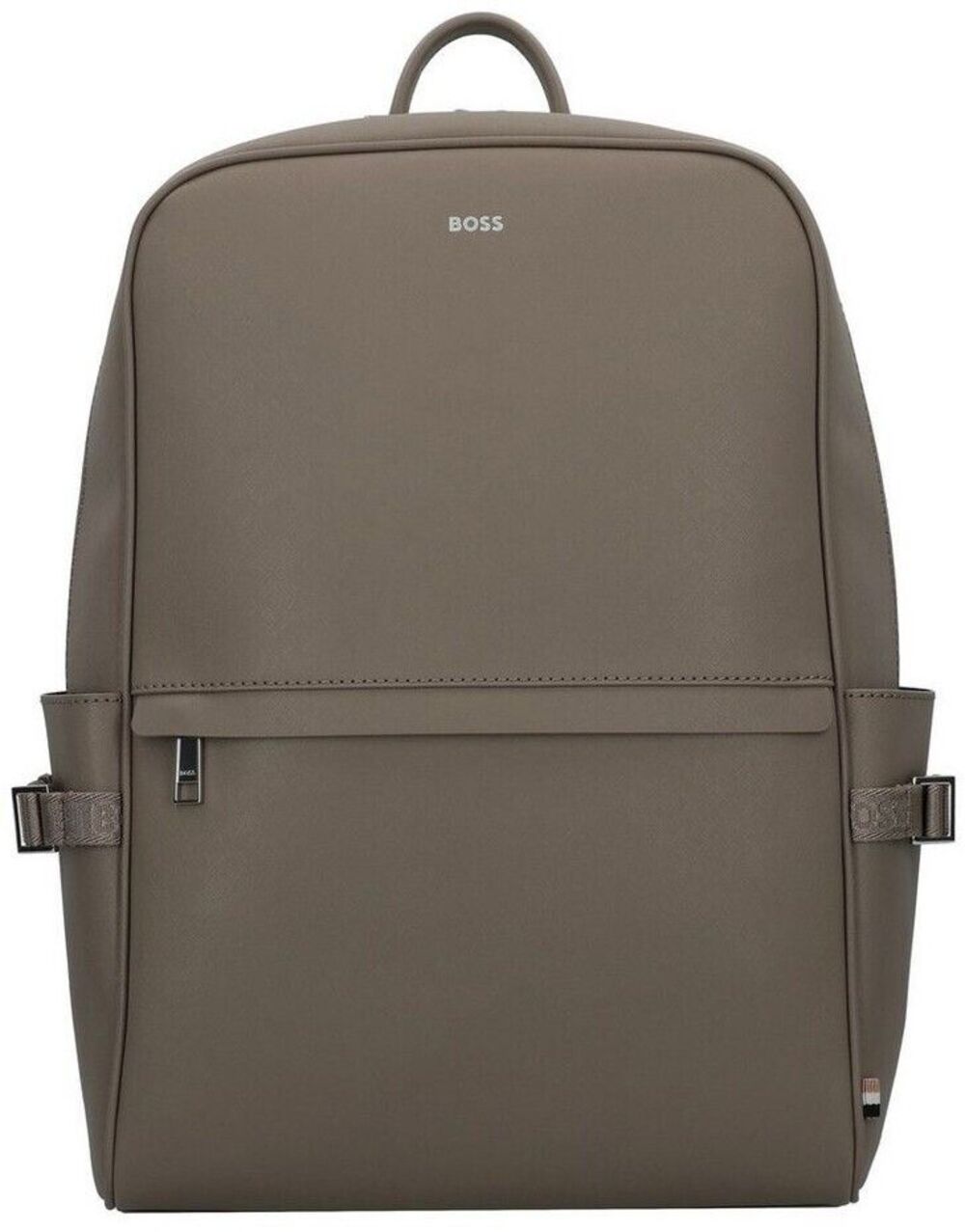 HUGO BOSS Mens Backpack Tan Brown Regenerated Leather ZAIR